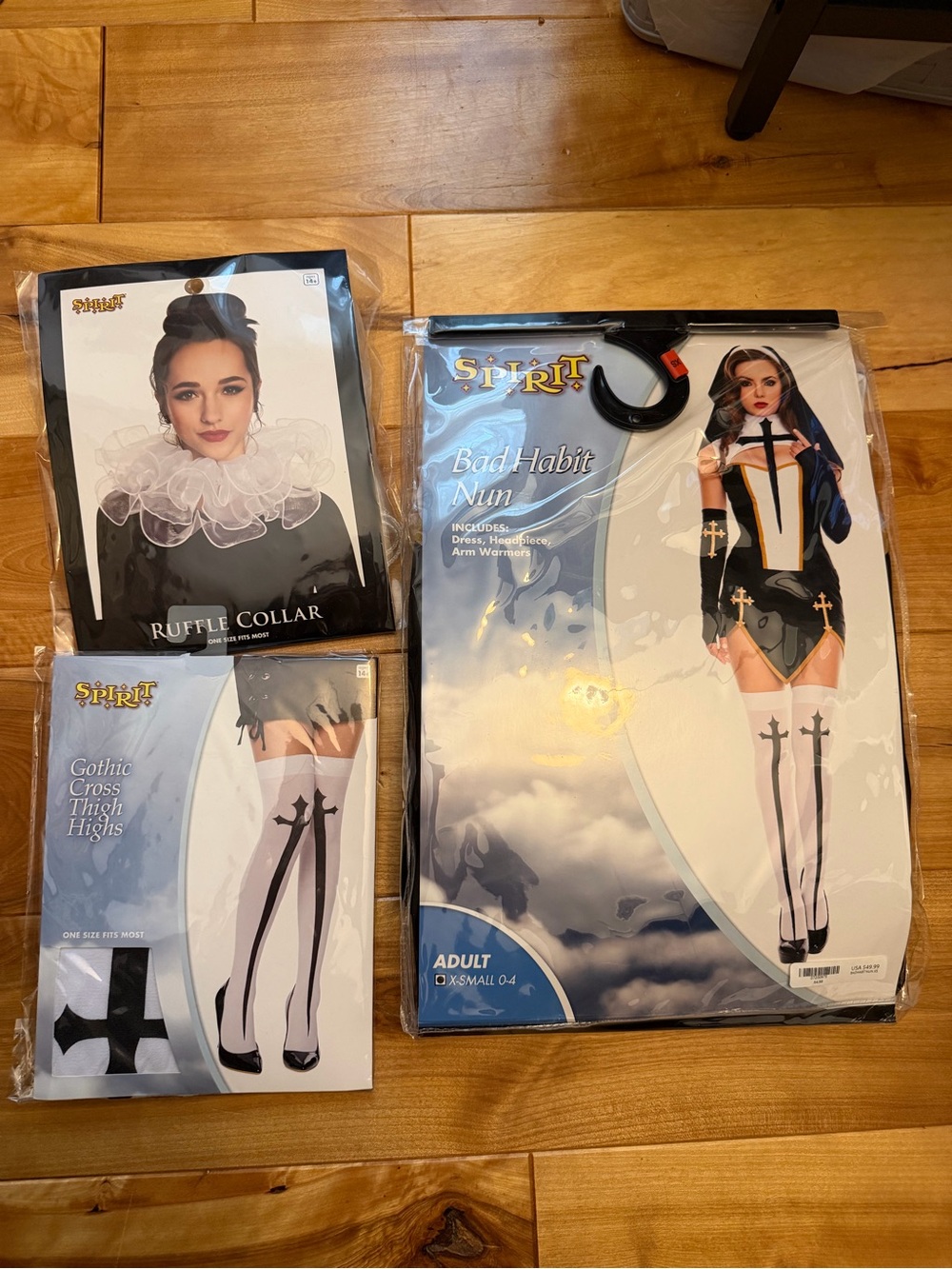 NWT Spirit Halloween Bad Habit Nun Costume